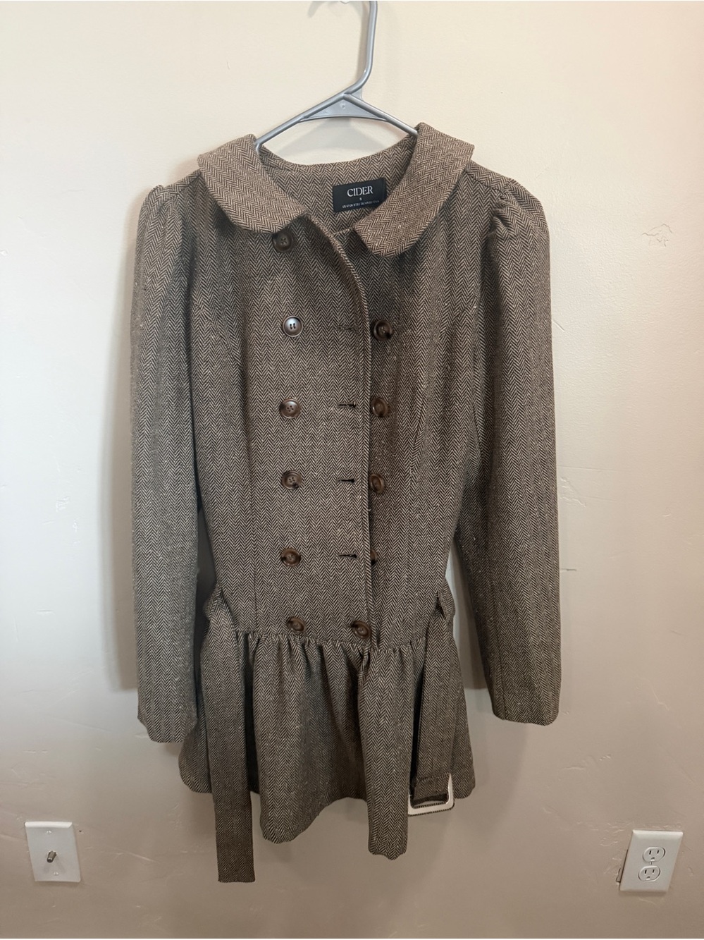 Double-Breasted Peplum Coat/dress